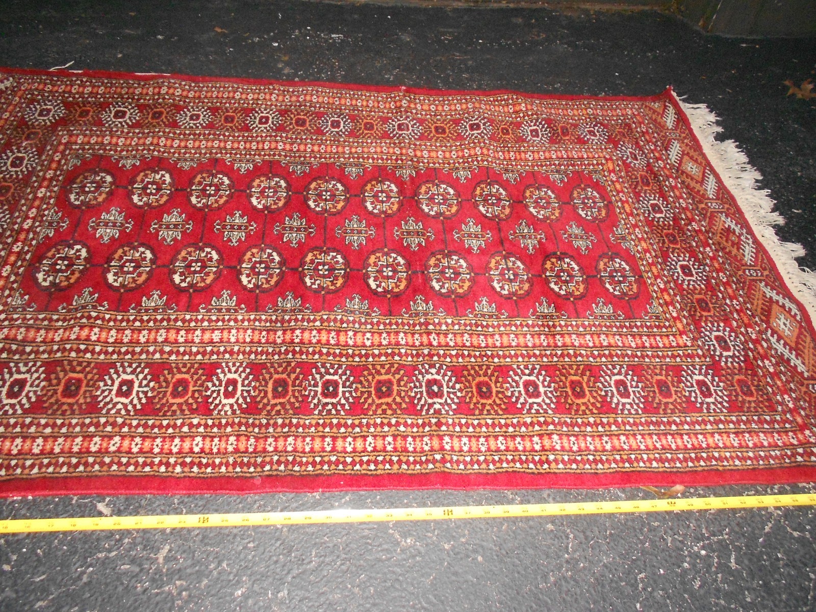 VINTAGE TRADITIONAL AREA RUG 5 x 3 ft. UNIQUE RED WOVEN PATTERN – P 14