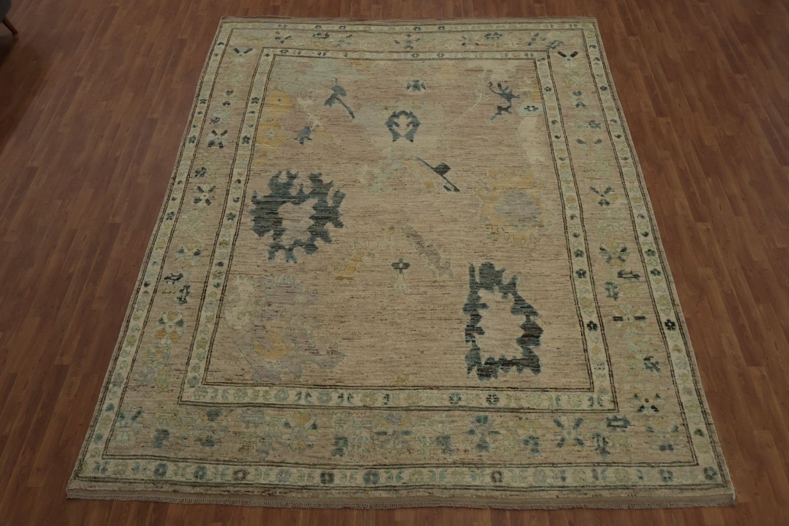 Rustic Sophistication Oushak Area Rug 10×13 Vegetable Dye Handmade Wool Carpet