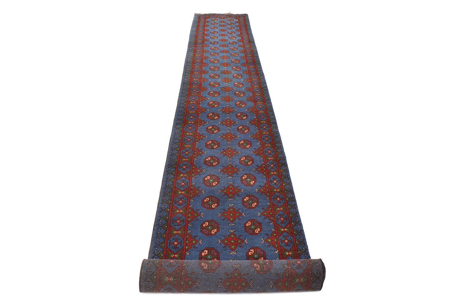 19′ Feet Long Runner handmade Afghanistan Bokara # P1465