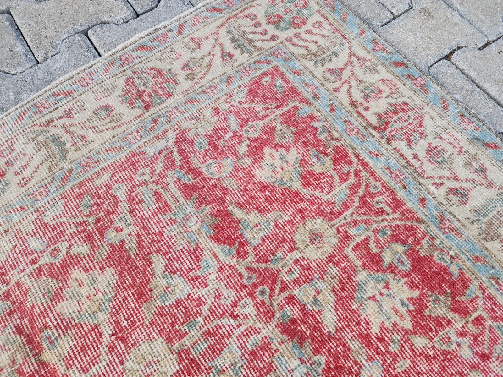 5×12 Oushak Rug Red Vintage Style, Handmade Wool Rug, Rugs For Dining Room