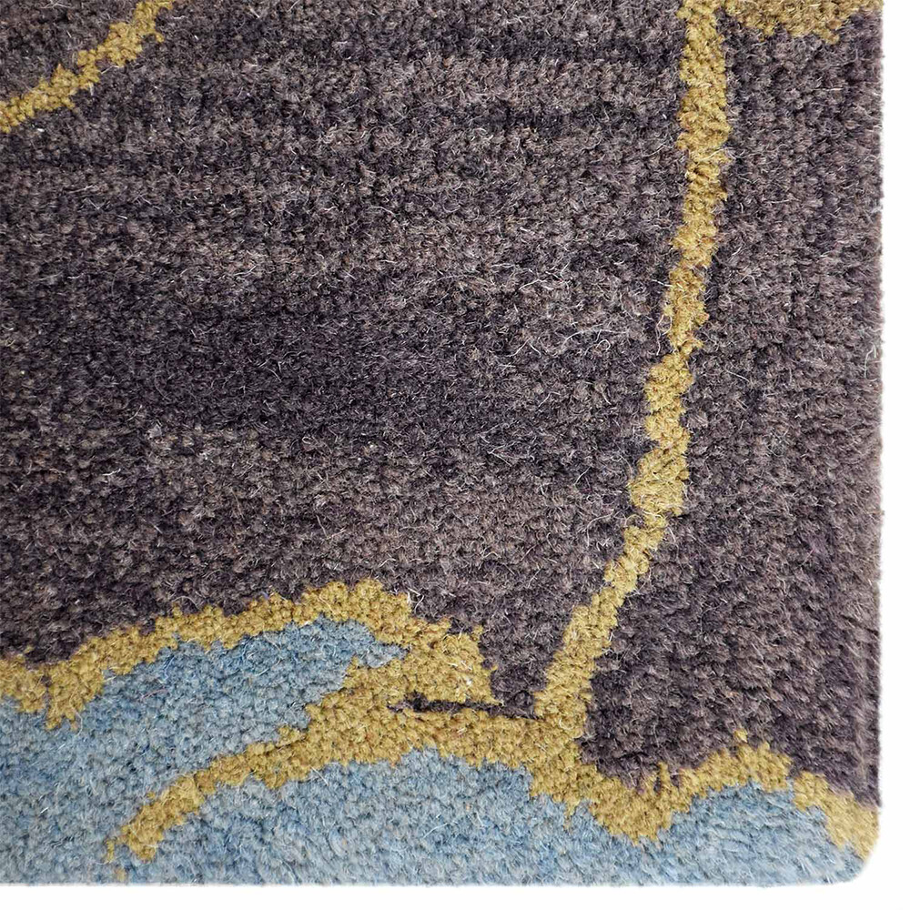 Eco-Friendly Hand Tufted Wool Area Rug Floral Brown BBH Homes BBK00518