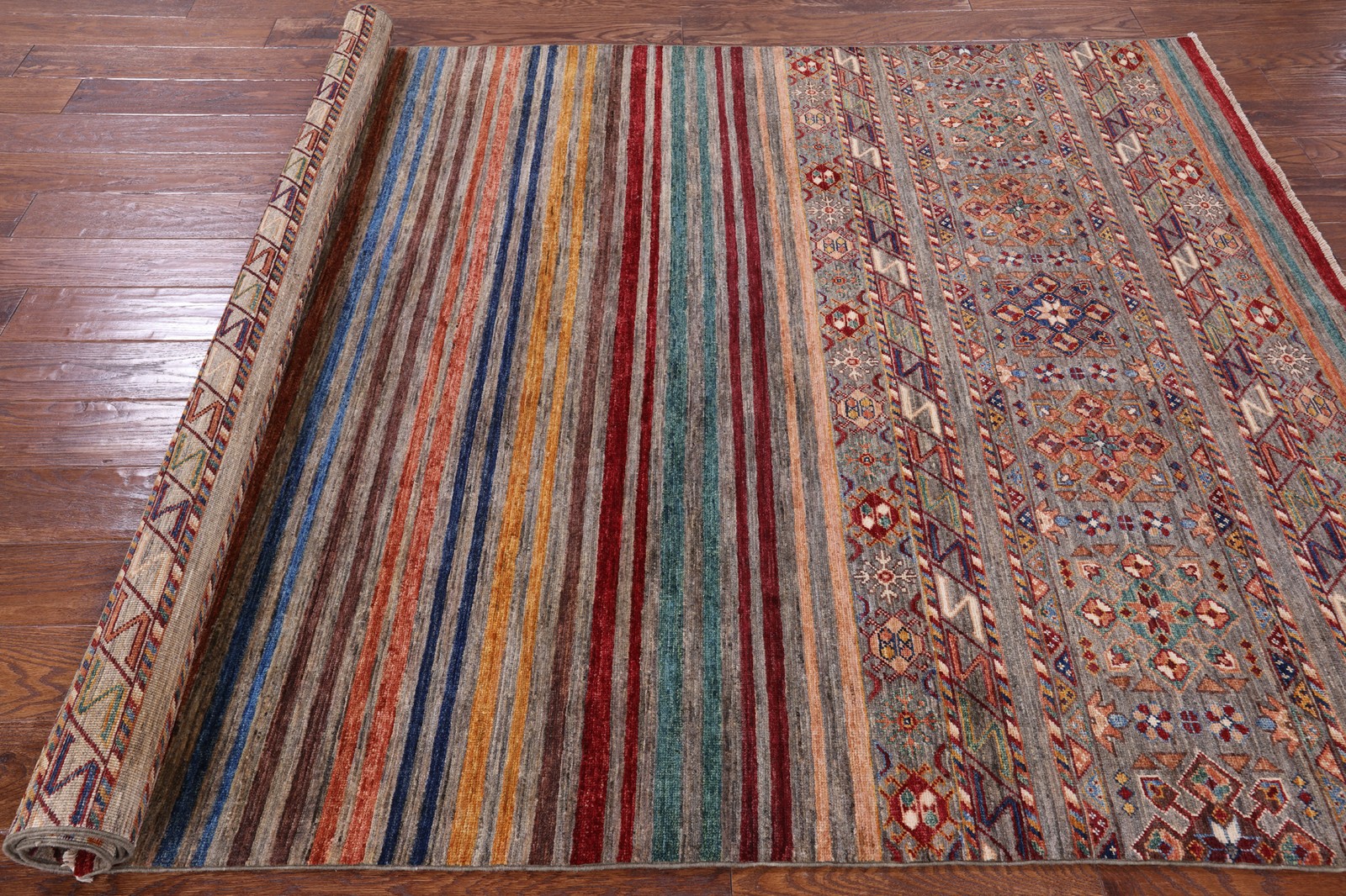 5′ 7″ X 8′ 5″ Khorjin Super Kazak Hand-Knotted Rug – Q7439