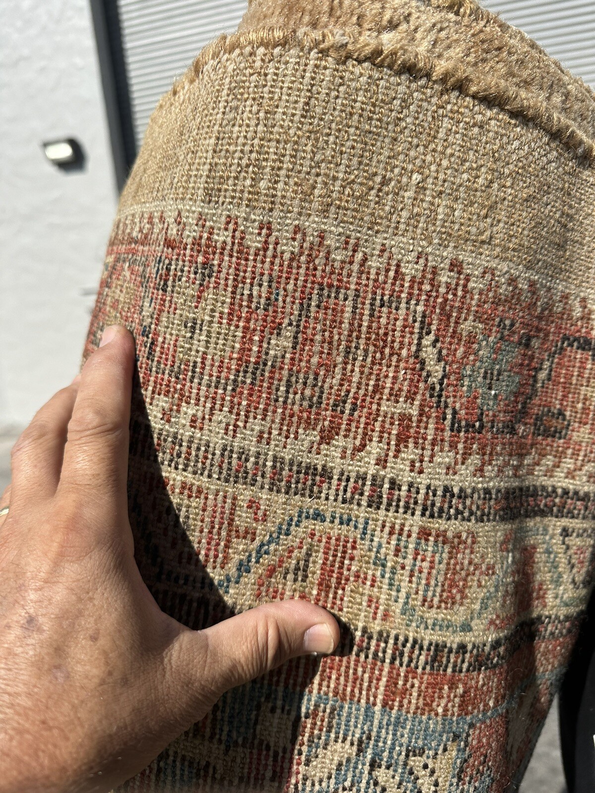 Auth: 19/20th C Antique Camel Hair Sarab – Rare Elegant Multi Medallion 11X20