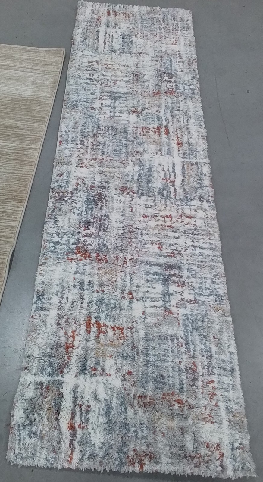 BLUE RUST / IVORY 2′-3″ X 8′ Back Stain Rug, Reduced Price 1172761115 BER569A-28