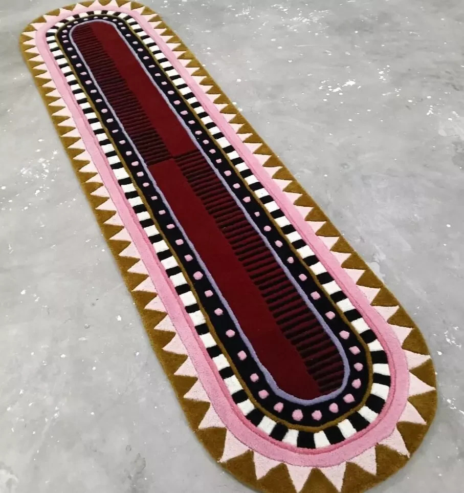 Traditional Design Runner Size Hand Tufted Rug Handmade Rug Pure 100%Nz Wool Rug