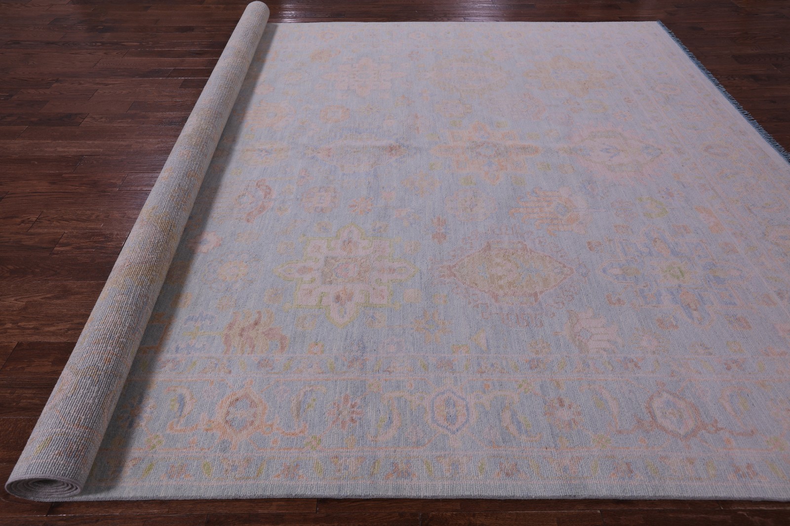 Blue 10′ 0″ X 13′ 10″ Heriz Serapi Handmade Rug – Q22671