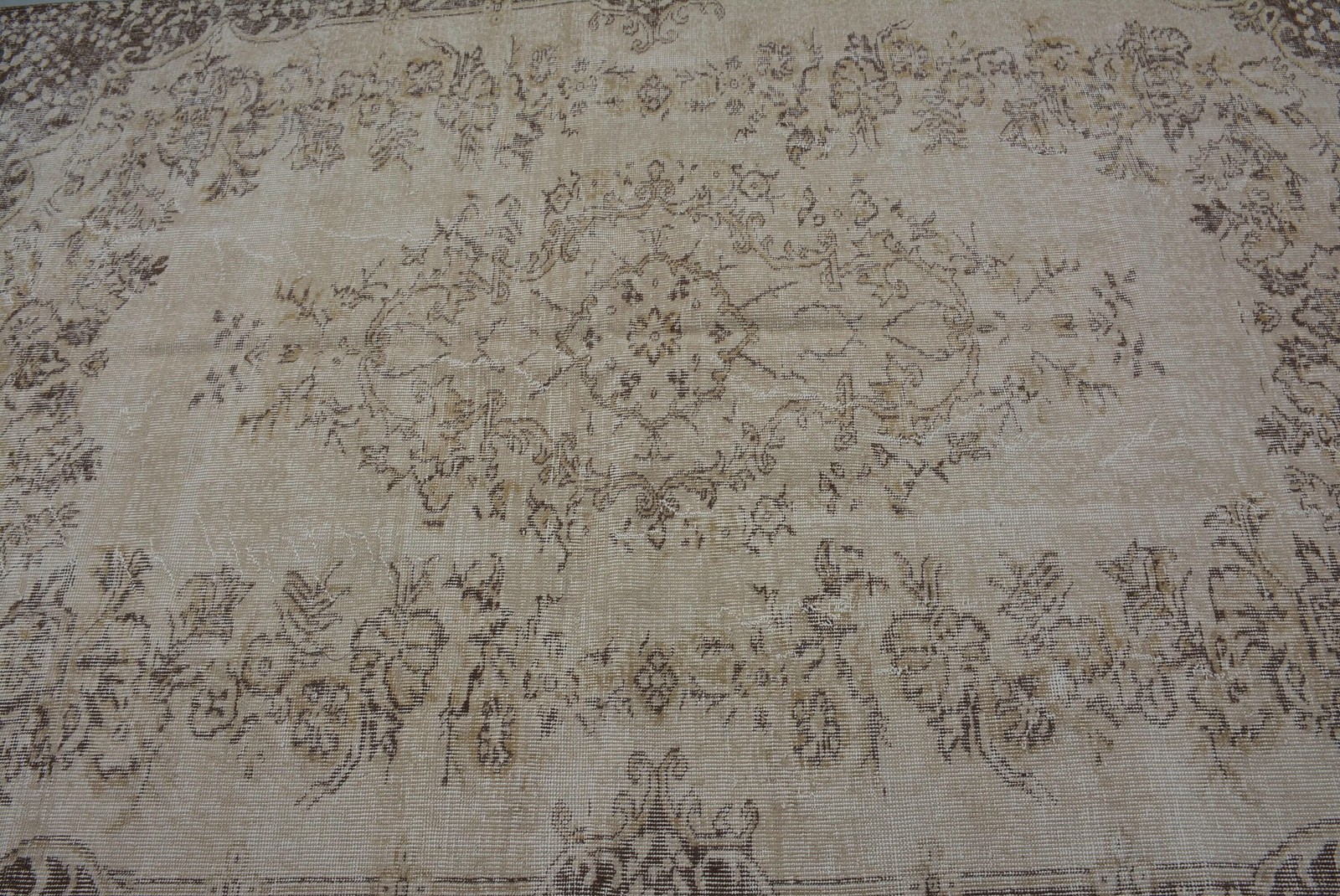 Vintage 5,6×8,5 ft Large Rug, Turkish Rug, Brown Floral Rug