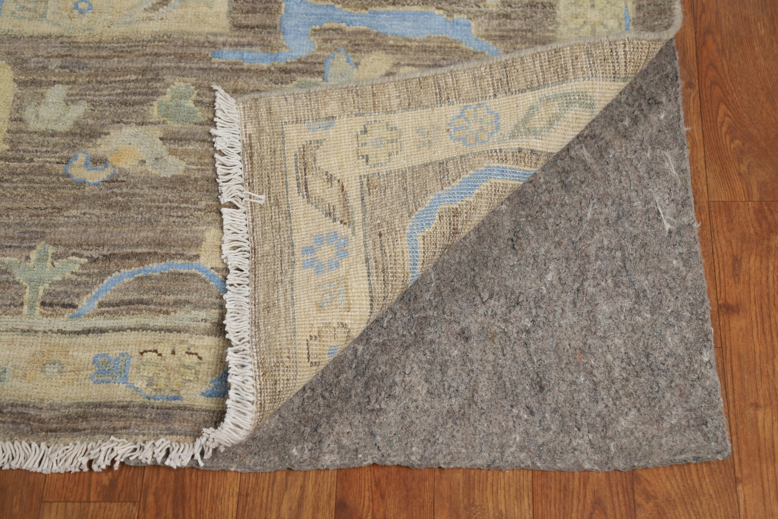 Vegetable Dye All-Over Pattern Oushak Wool Handmade Rug 9×12 ft Turkish Carpet