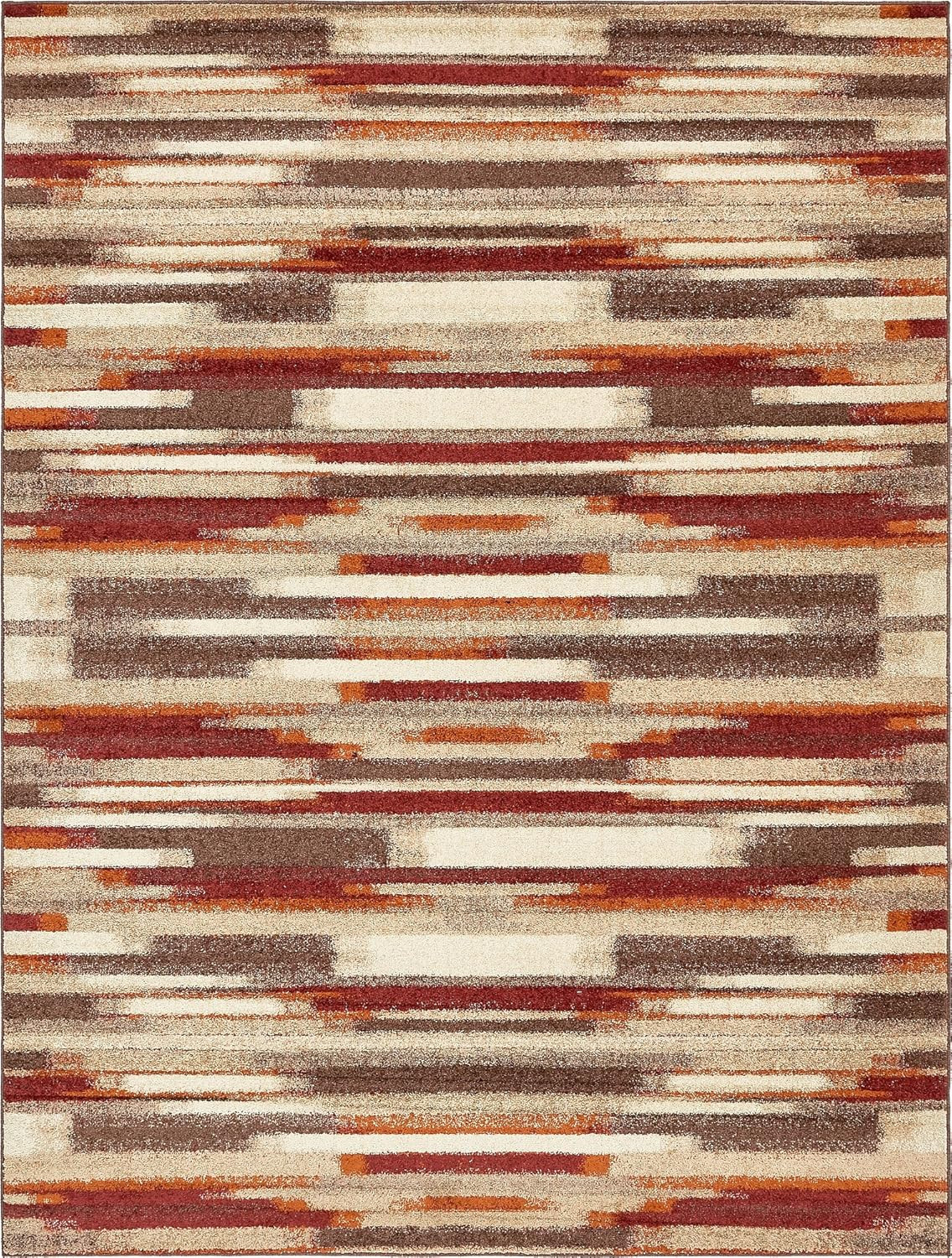 Wheat Autumn Collection Area Rug – 9′ x 12′ Rectangle, Multi/Beige