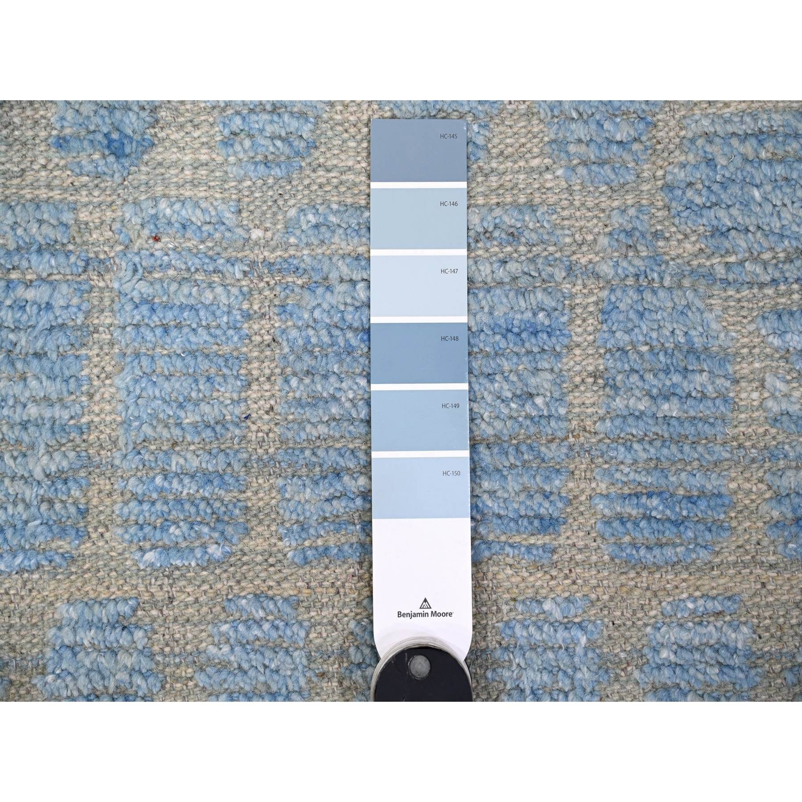 11’9″ x 15’1″ Blue Hand Knotted Moroccan Weave Oversized Oriental Rug R89169
