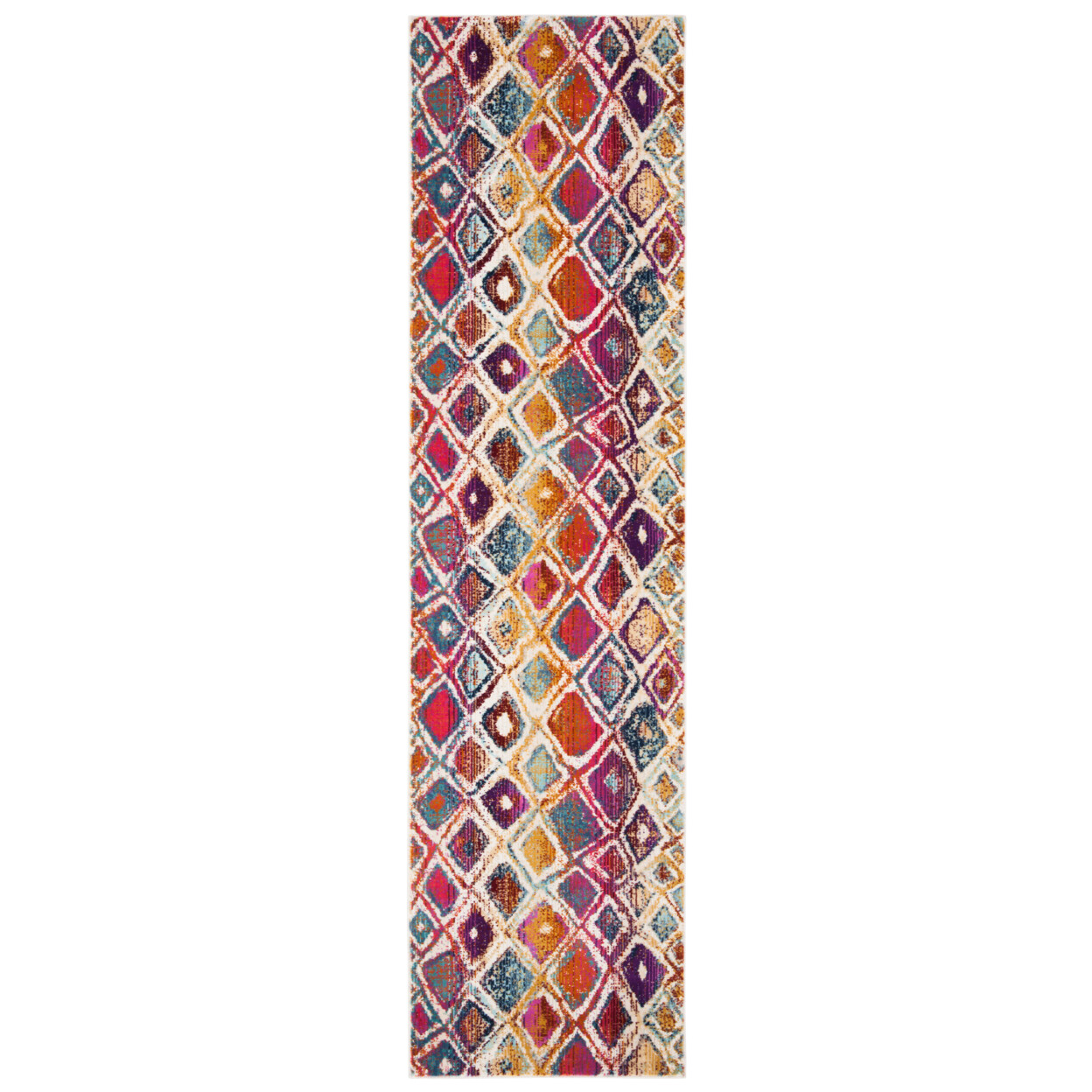 SAFAVIEH Radiance Collection RAD109A Cream / Rust Rug