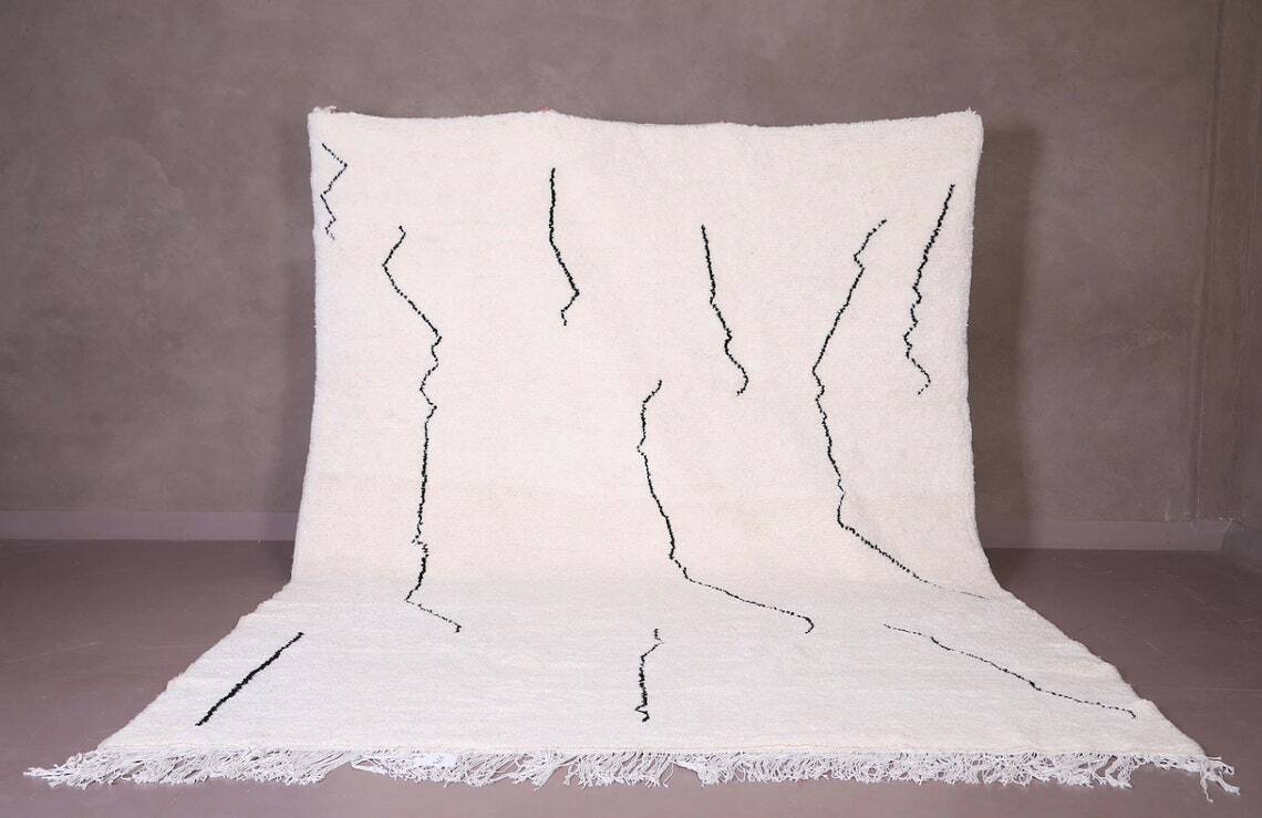 5’x8’|6’x9’|8’x10’|9’x12’|10x14Handmade Wool Berber Carpet Moroccan Wool Carpet