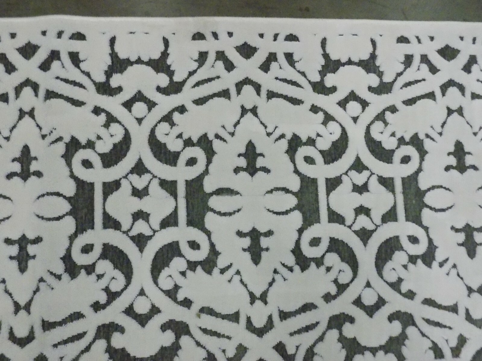 IVORY / DARK GREY 2′ X 7′ Stained Rug, Reduced Price 1172577896 PARB636C-27