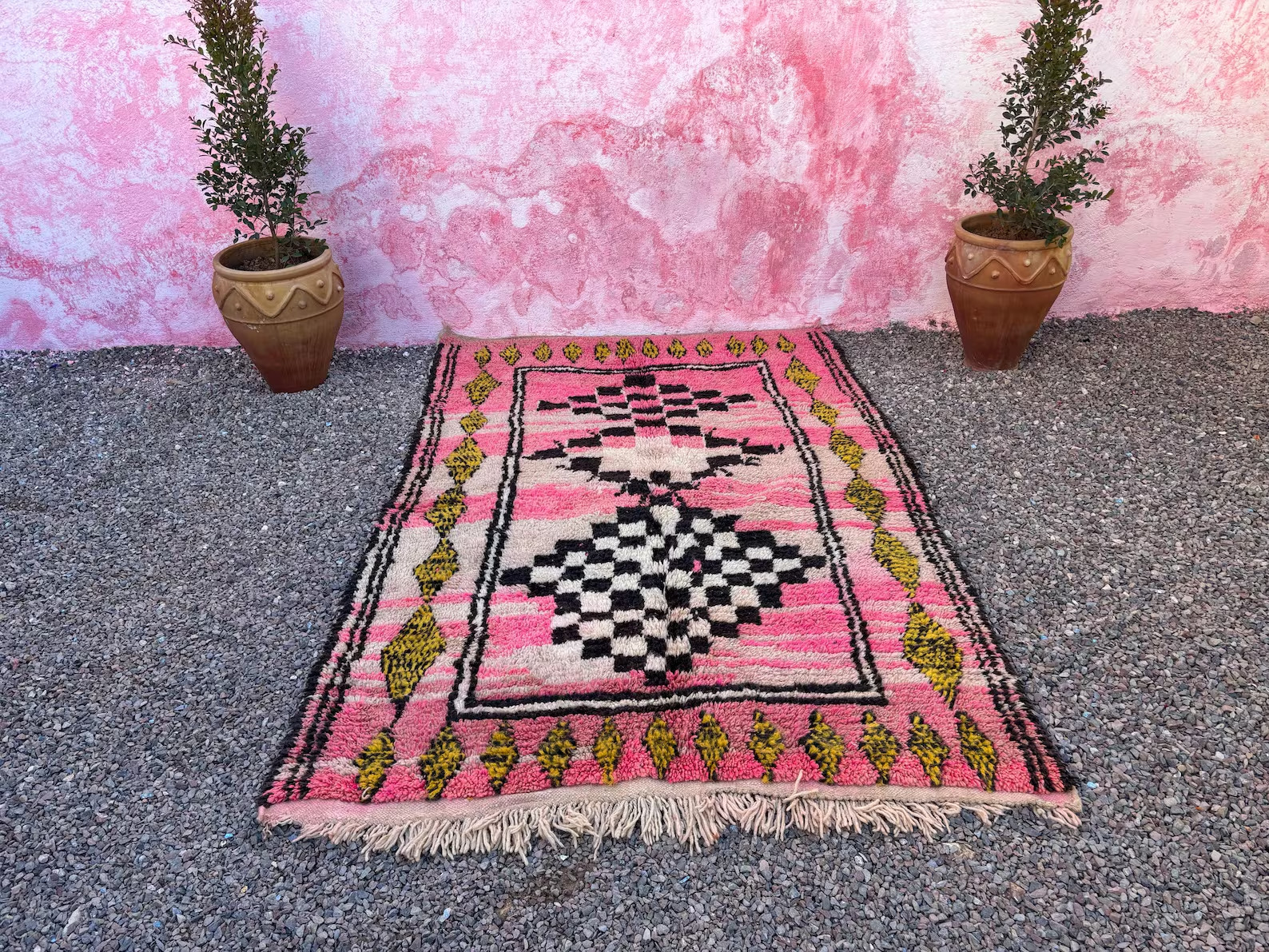 Pink moroccan rug-Moroccan Boujaad Rug – Handmade Rug – Custom Moroccan Rug -ini