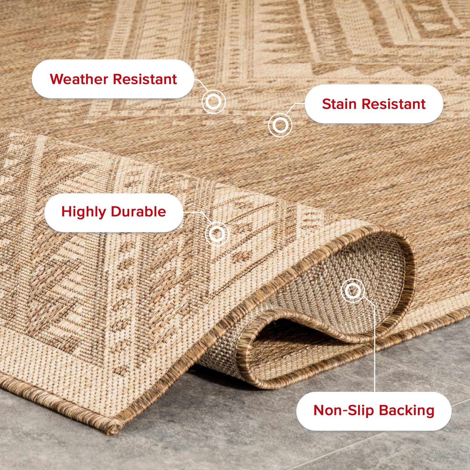 Outdoor Performance Collection Landry Brown/Ivory, 2′ x 8′, Soft and Cozy, Hi…