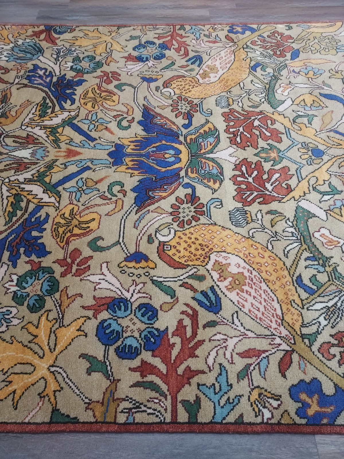 Bohemian Oushak Turkish Rug,(Tree Of life ) Bird Design Hand Made Rug 8×10 Ft