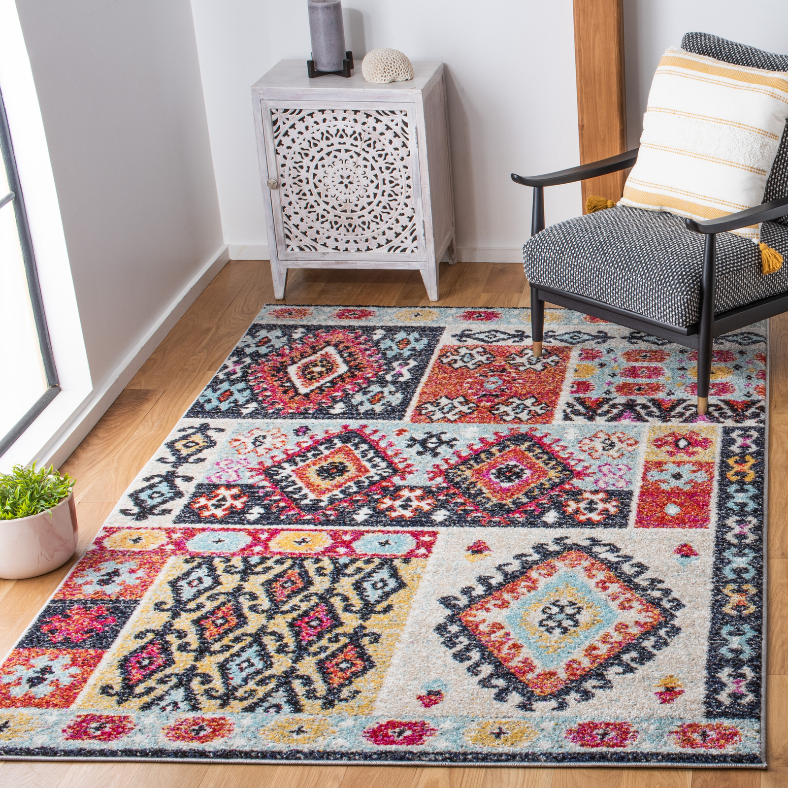 Safavieh Adirondack AQUA / FUCHSIA 3′ X 5′ Area Rug – ADR224J-3
