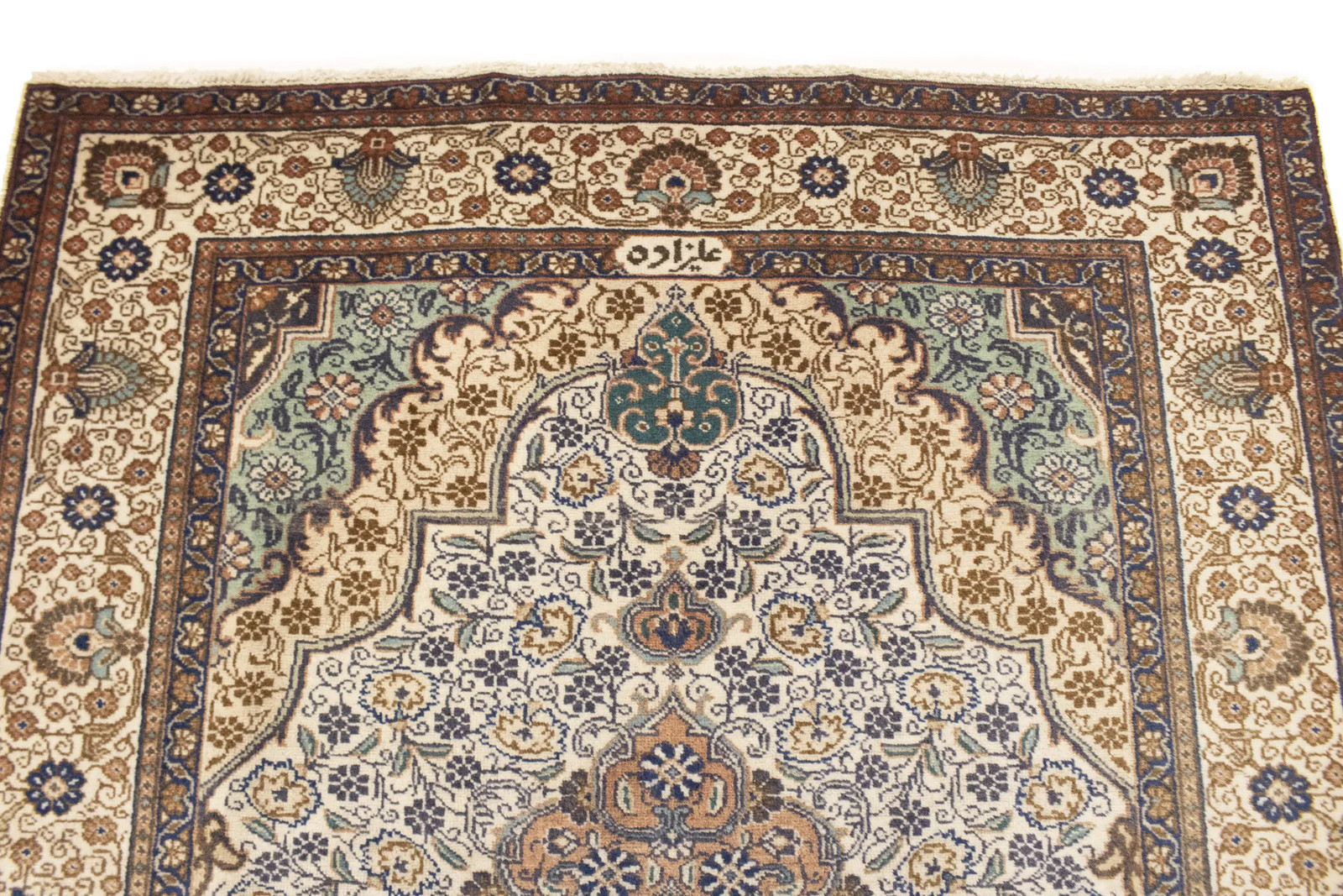 Semi-Antique Traditional Oriental Rug Muted Colors Floral Carpet 4’6X6’4 ft