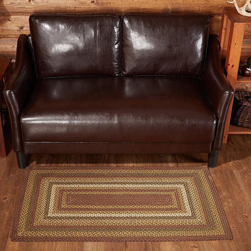 Tea Cabin Charcoal Area Rectangle 27″ x 48″. INCLUDES Rug Pad. VHC Brands.