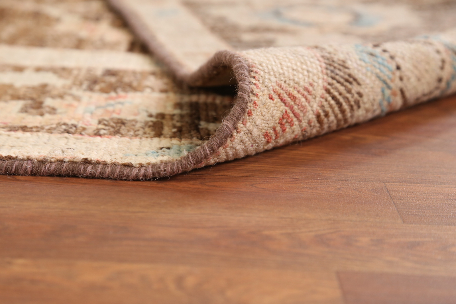 Vegetable Dye Turkish Authentic Oushak Rug Hand-Knotted 8×10 ft Brown