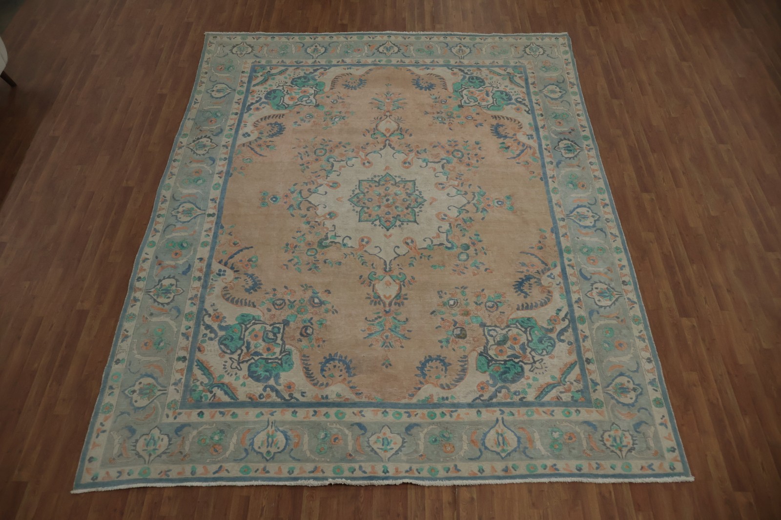 Rustic Living Room Area Rug 10×13 with Timeless Aesthetic Over-Dyed Handmade Rug