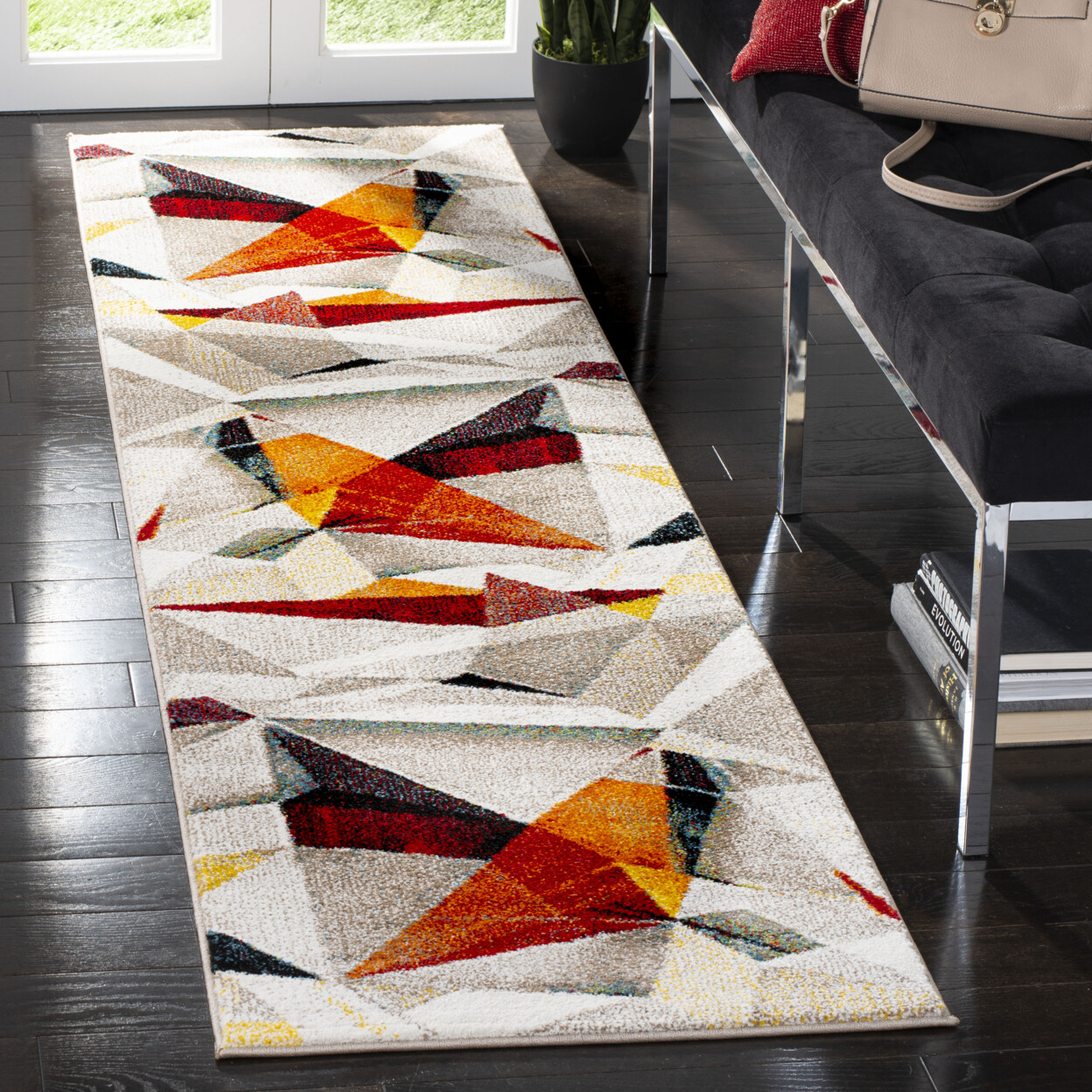 SAFAVIEH Porcello PRL6940F Light Grey / Orange Rug