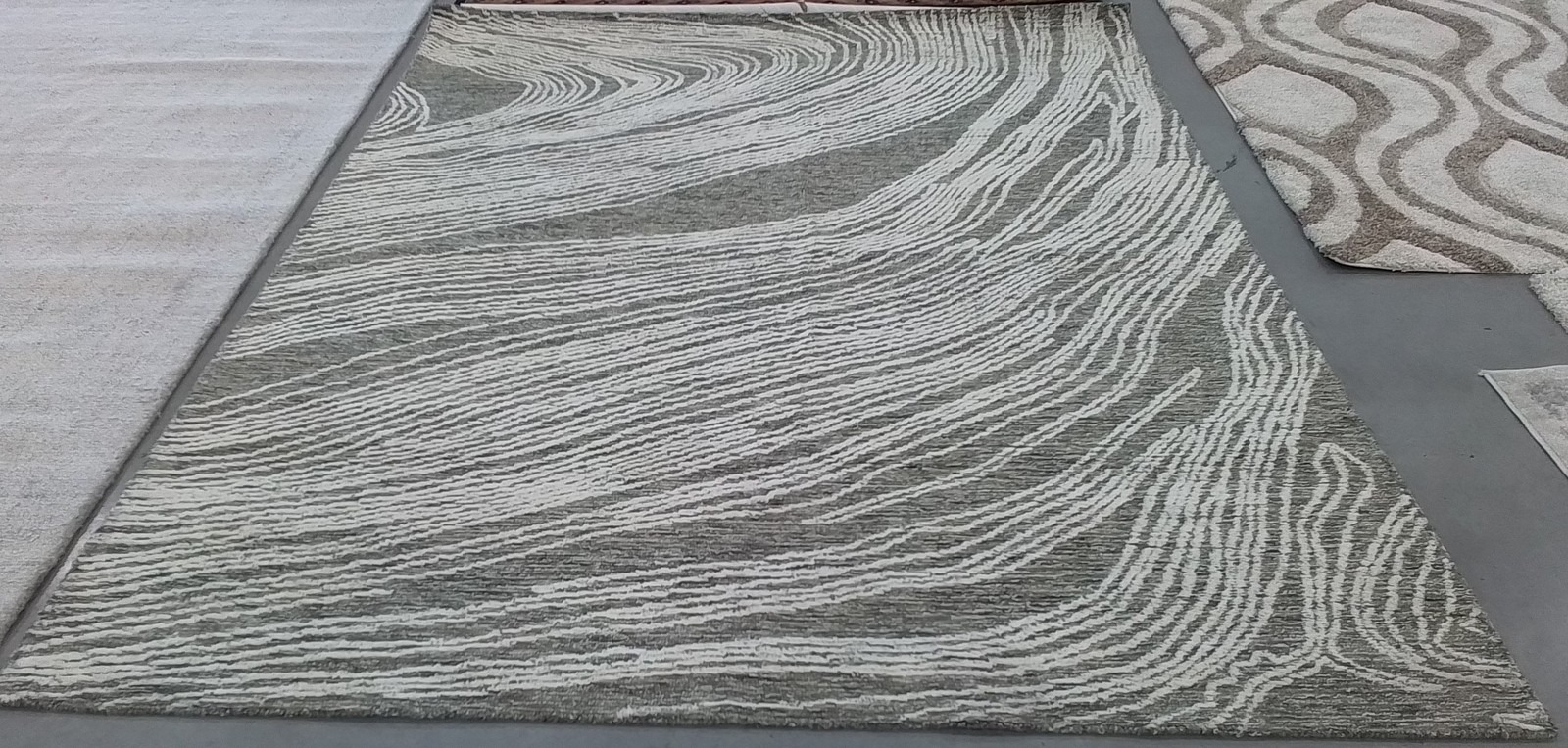CHARCOAL IVORY 8′-0″ x 10′-0″ Back Stain Rug, Reduced Price 1172789489 ABT925H-8