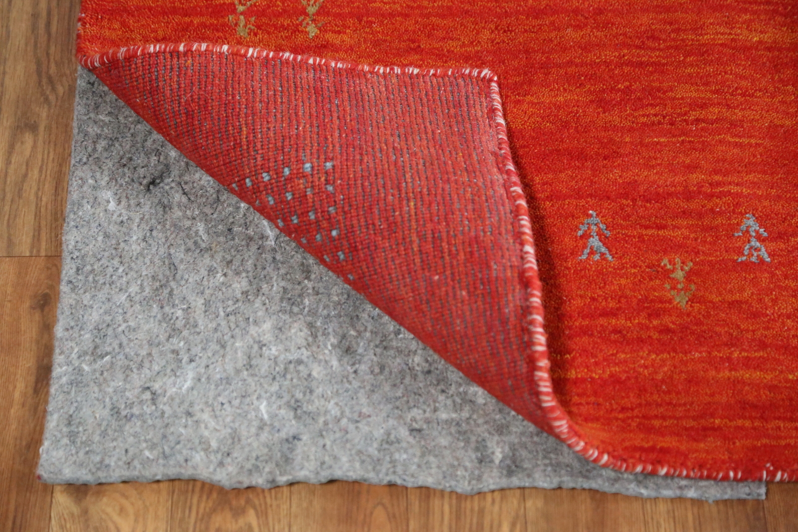 Orange Stylish and Versatile Gabbeh Rug Handmade Wool 5×6 ft.