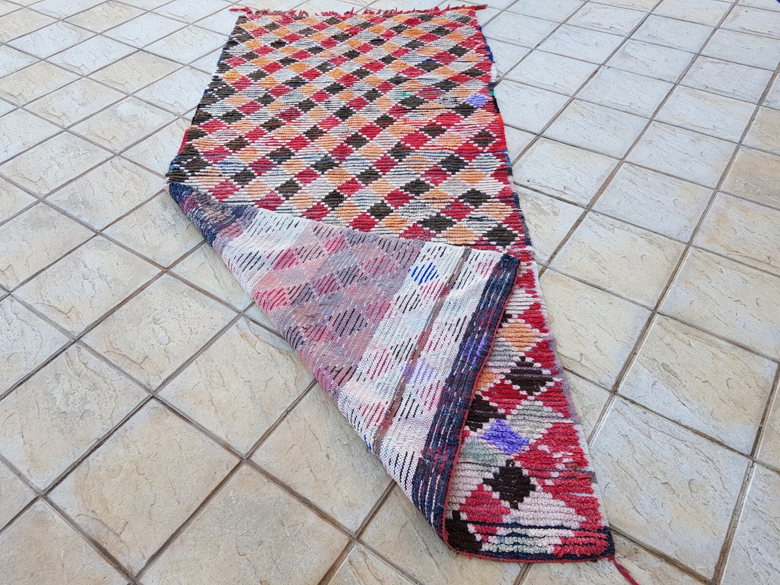 Vintage Azilal Rug – Moroccan Berber Rug – Azilal Rug 9’2″x4’3 Ft Moroccan Rug