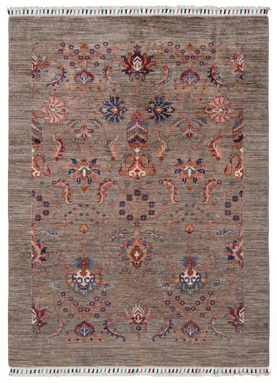 Brick Manufacture 77 3/16×57 1/8 in Handwoven Oriental Fine Carpet Rug Grey