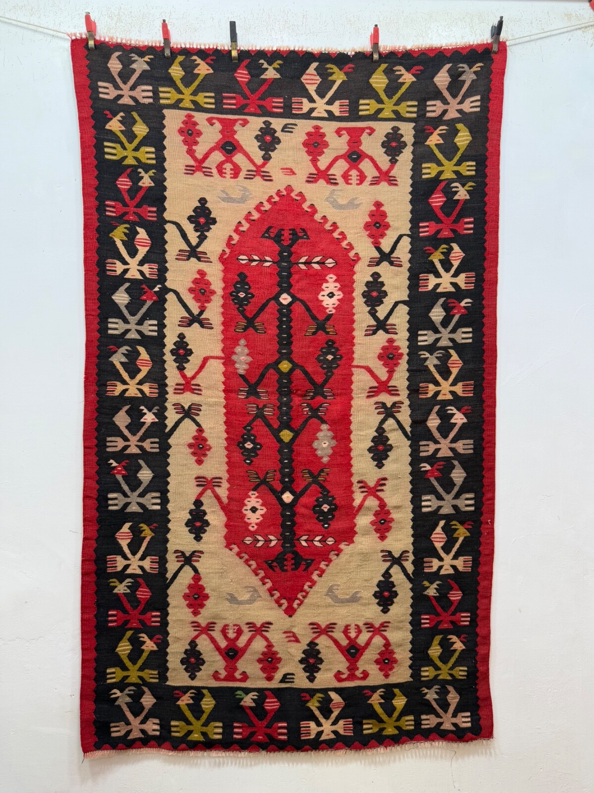 Vintage Beautiful Hand Woven Traditional Wool Weaving Kilim Rug 171×102 Cm