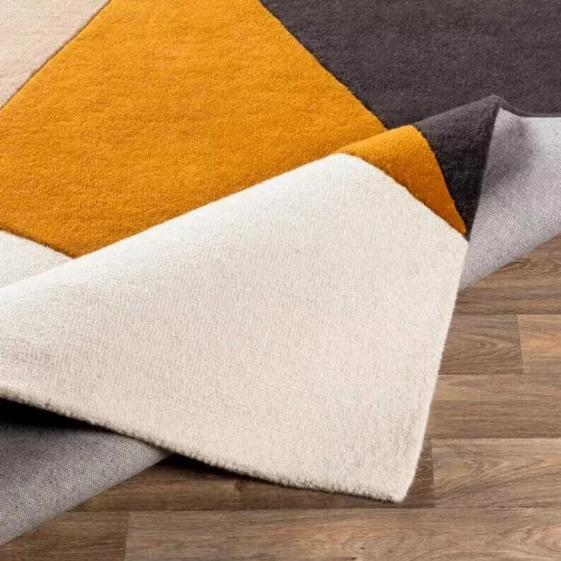 New Modern Abstract Hand Tufted Area Rug Premium Designer Carpet Home Decor