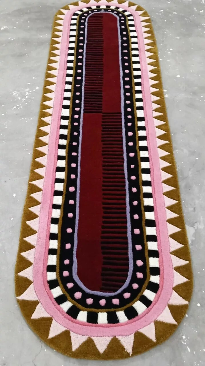 Traditional Design Runner Size Hand Tufted Rug Handmade Rug Pure 100%Nz Wool Rug