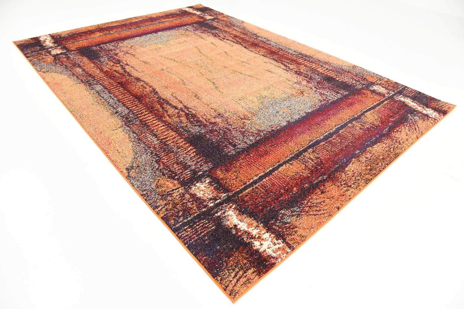 Estrella Collection Rustic, Distressed, Modern, Abstract Area Rug, 7 Ft X 10 Ft,