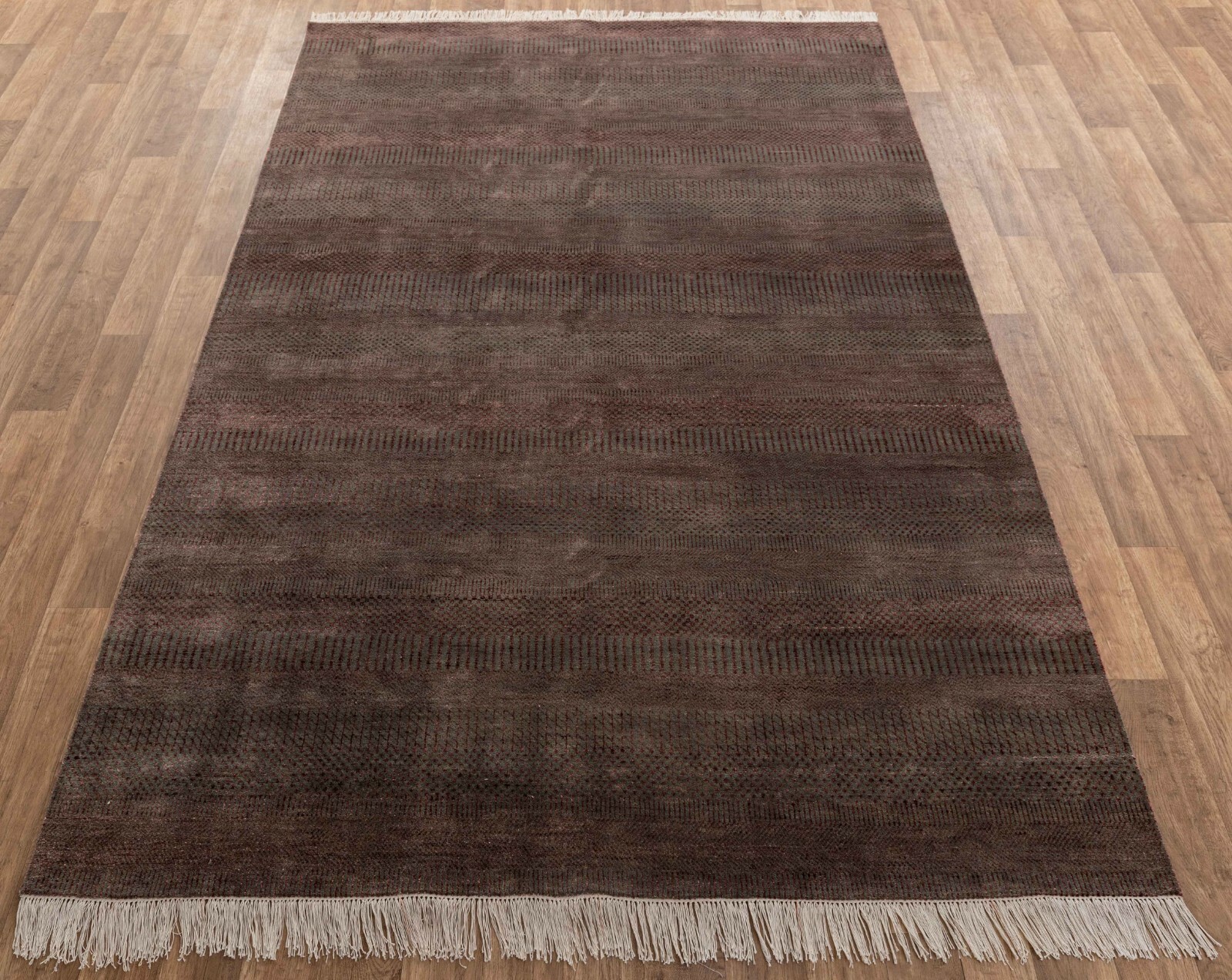 6×9 Striped Rug, Handmade Rug, Wool & Silk Rug, Free Shipping!!!….#2726