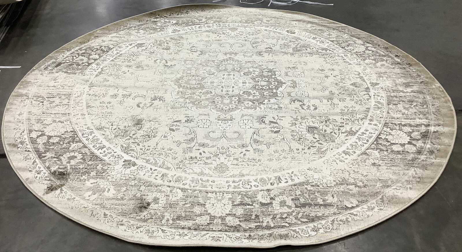 WARM BEIGE 8′-0″ x 8′-0″ Stained Rug, Reduced Price 1172680629 VTG113-660-8R