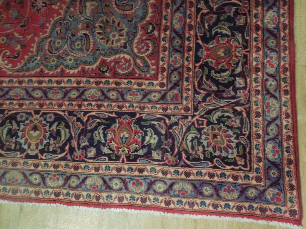 10×13 Red Semi-Antique Perrsian Kashaan Rug 73893