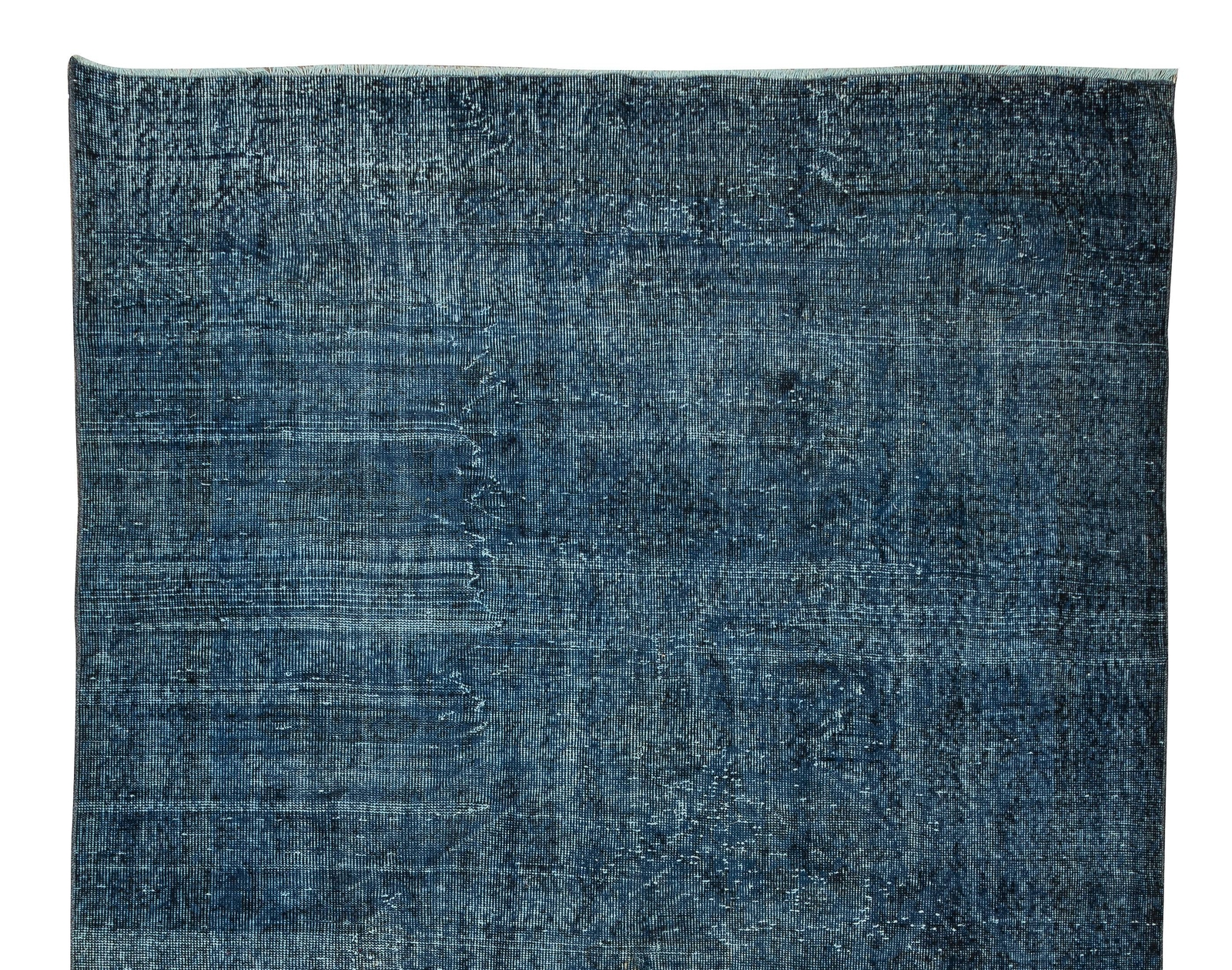 6.4×10.2 Ft Home Decor Handmade Vintage Turkish Rug Over-Dyed in Indigo Blue