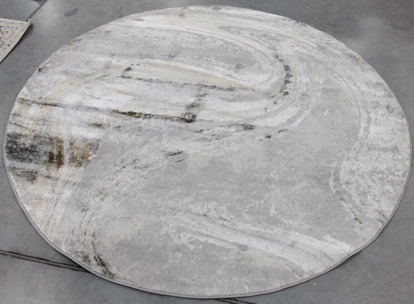 GREY / GOLD 6′-7″ X 6′-7″ Stained Rug, Reduced Price 1172718705 ORC617H-7R