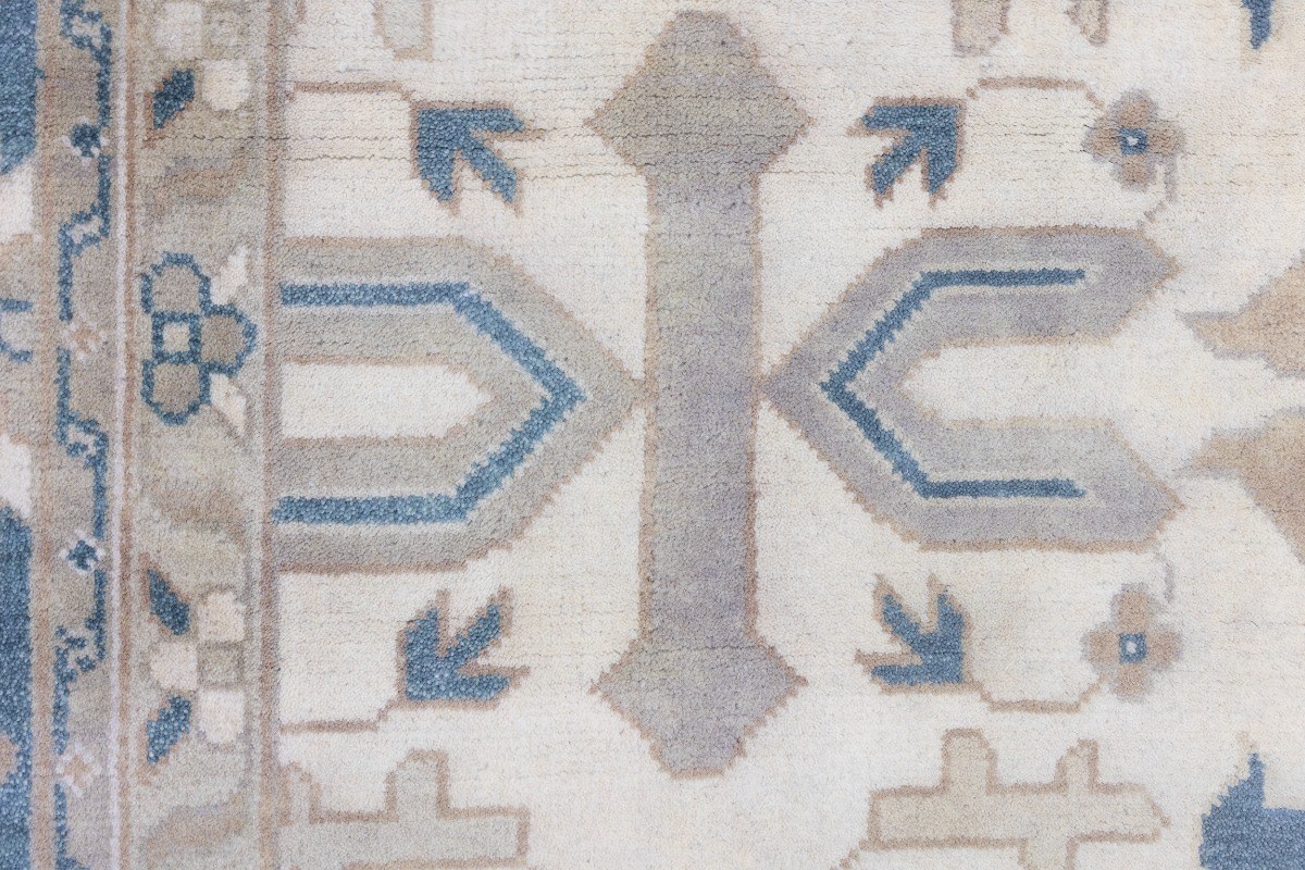 Hand-Knotted Floral Palatial Oushak Rug Oversized Oriental Decor Carpet 12X18 ft
