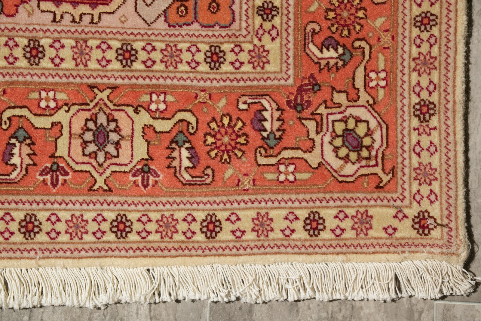 3.6 x 5 Perrsian Tabriiz Rug 400 KPSI Geometric #F-4232