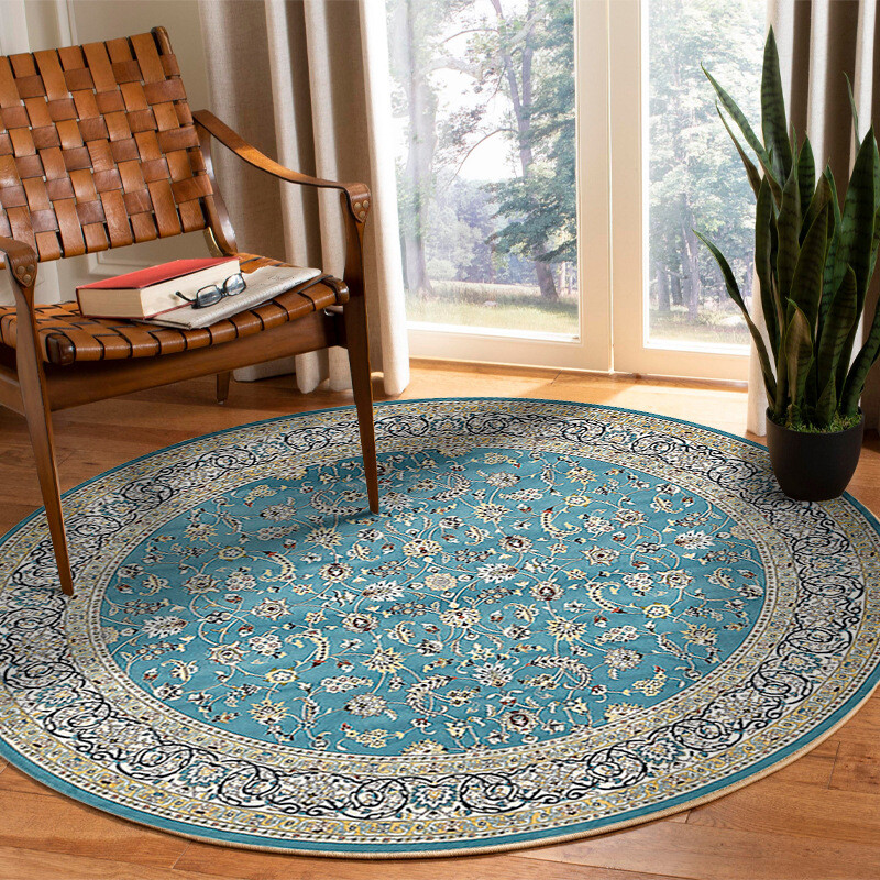 Mandala Round Area Rug for Living Room Bedroom Boho Floral Colorful Circle Rugs