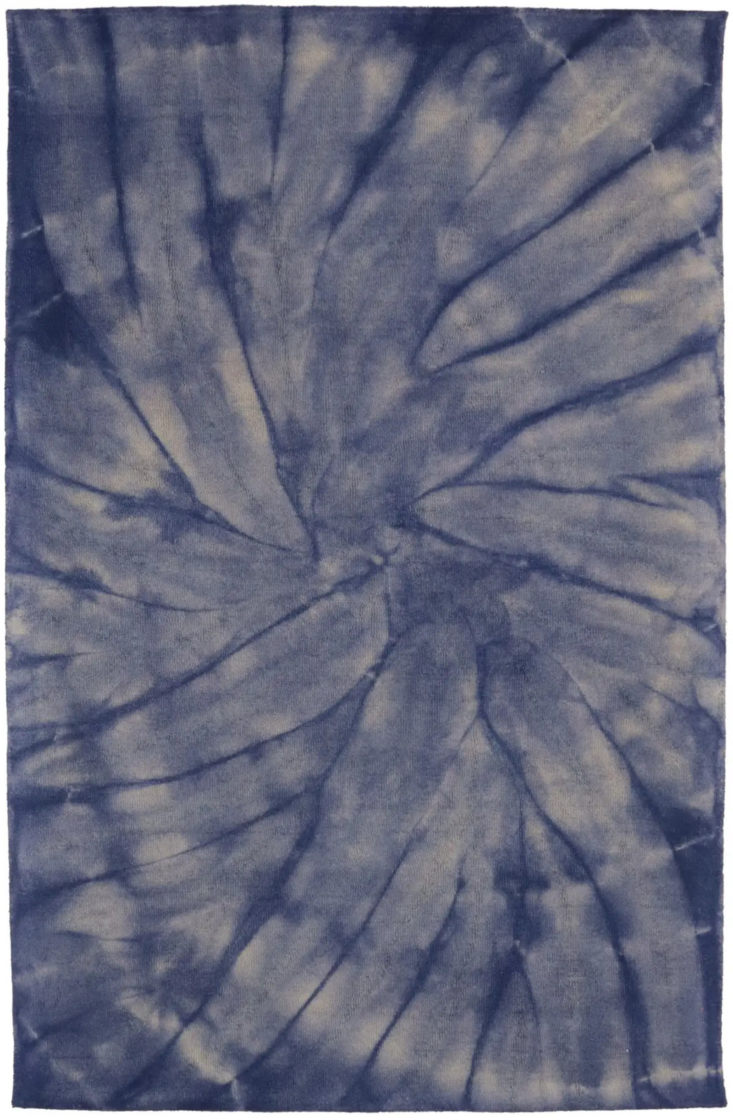 Modern Purple-navy Tie-Dye Design 5X8 Hand-Tufted Rug Contemporary Plush Carpet