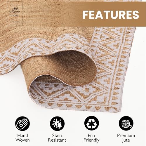 6×9-feet Rectangular Jute Braided Area Natural 6×9 Ft (Rect)
