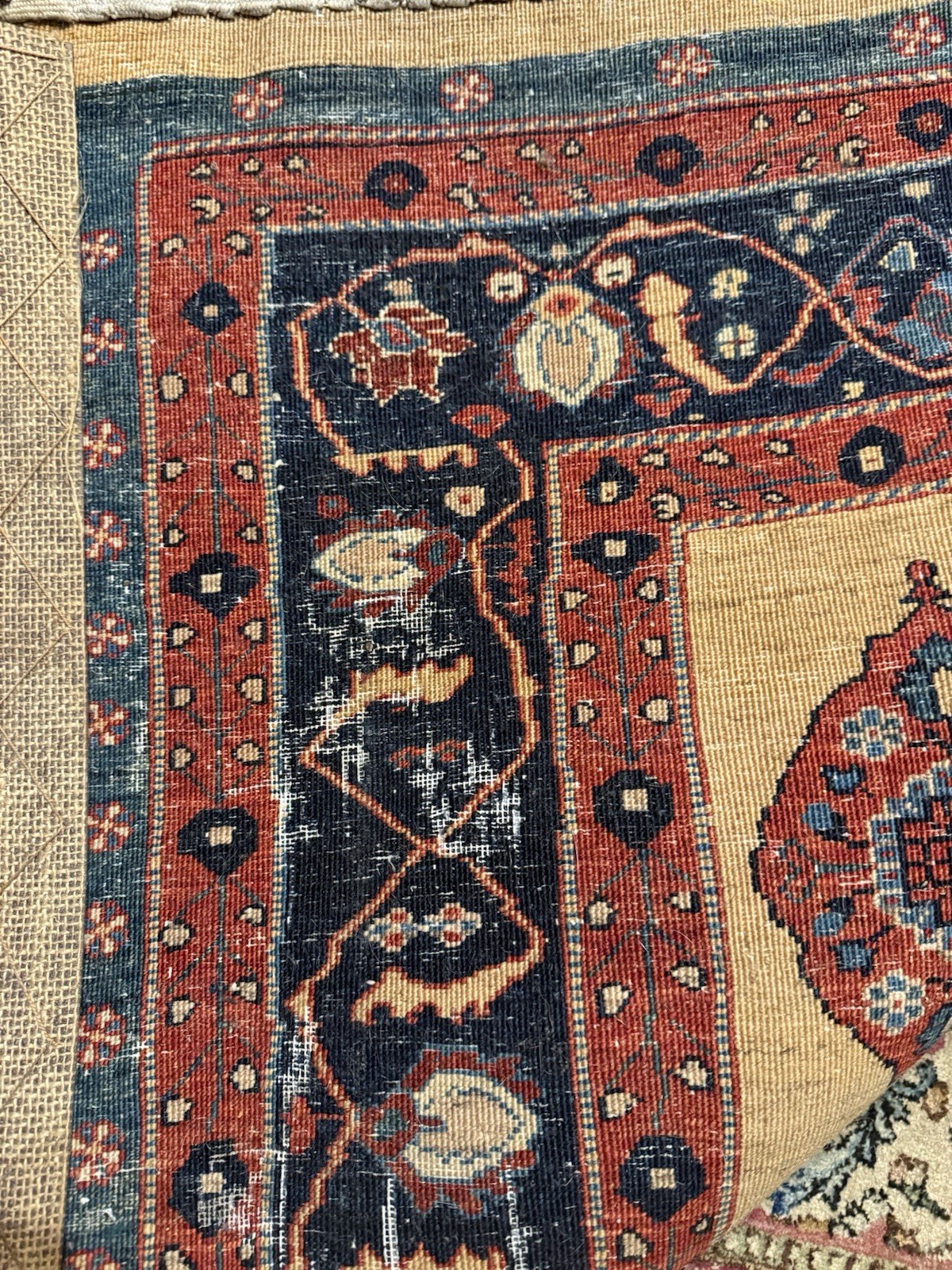 Hand Made GHOUCHAN Worsted Wool Natural dye RUG 5.25′ X 6.9′