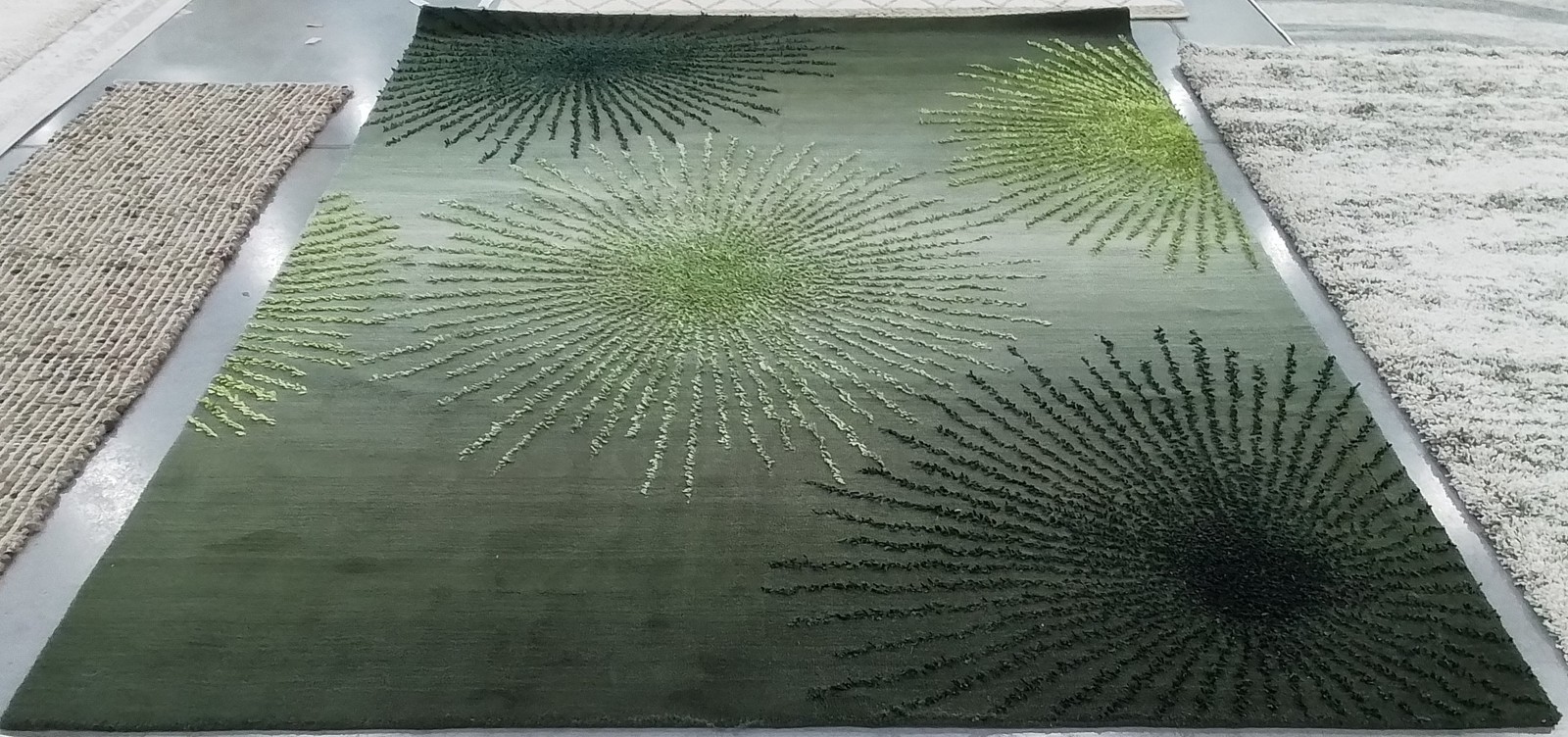 GREEN / MULTI 7′-6″ x 9′-6″ Back Stain Rug, Reduced Price 1172790365 SOH712G-8