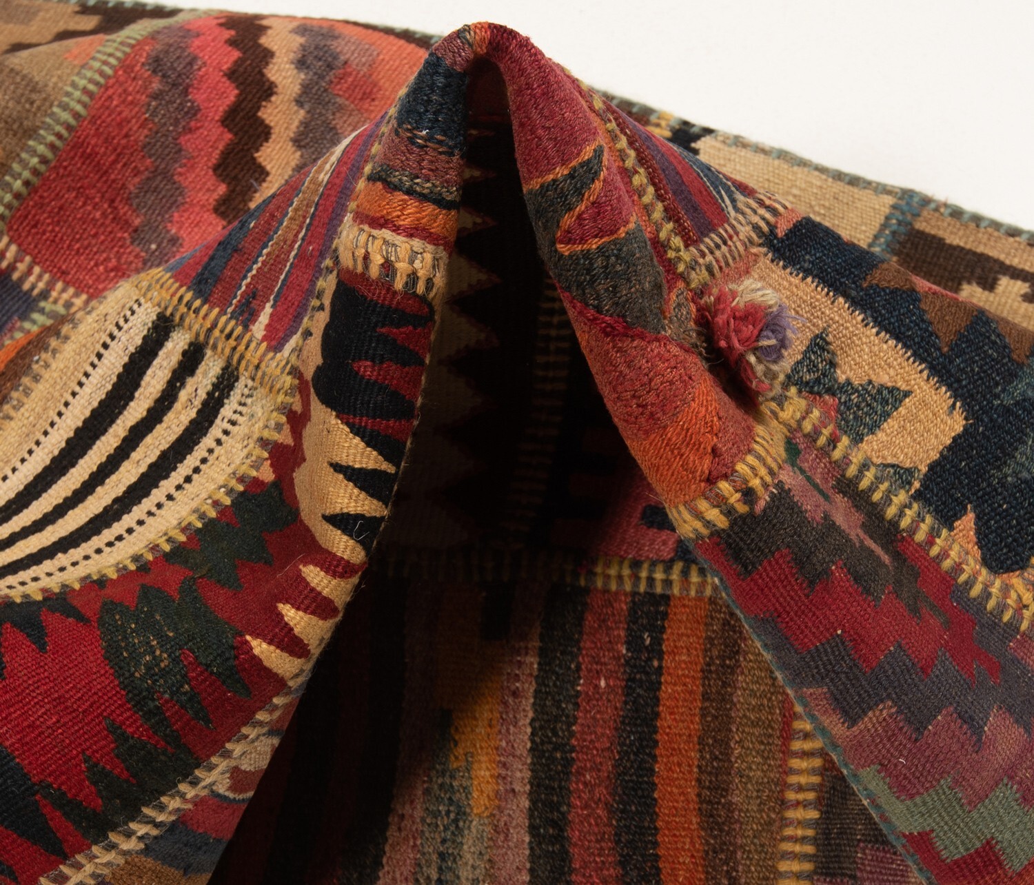 Kelim Patchwork 61×41 5/16 in Handwoven Perserteppich Rug Oriental Kilim Carpet