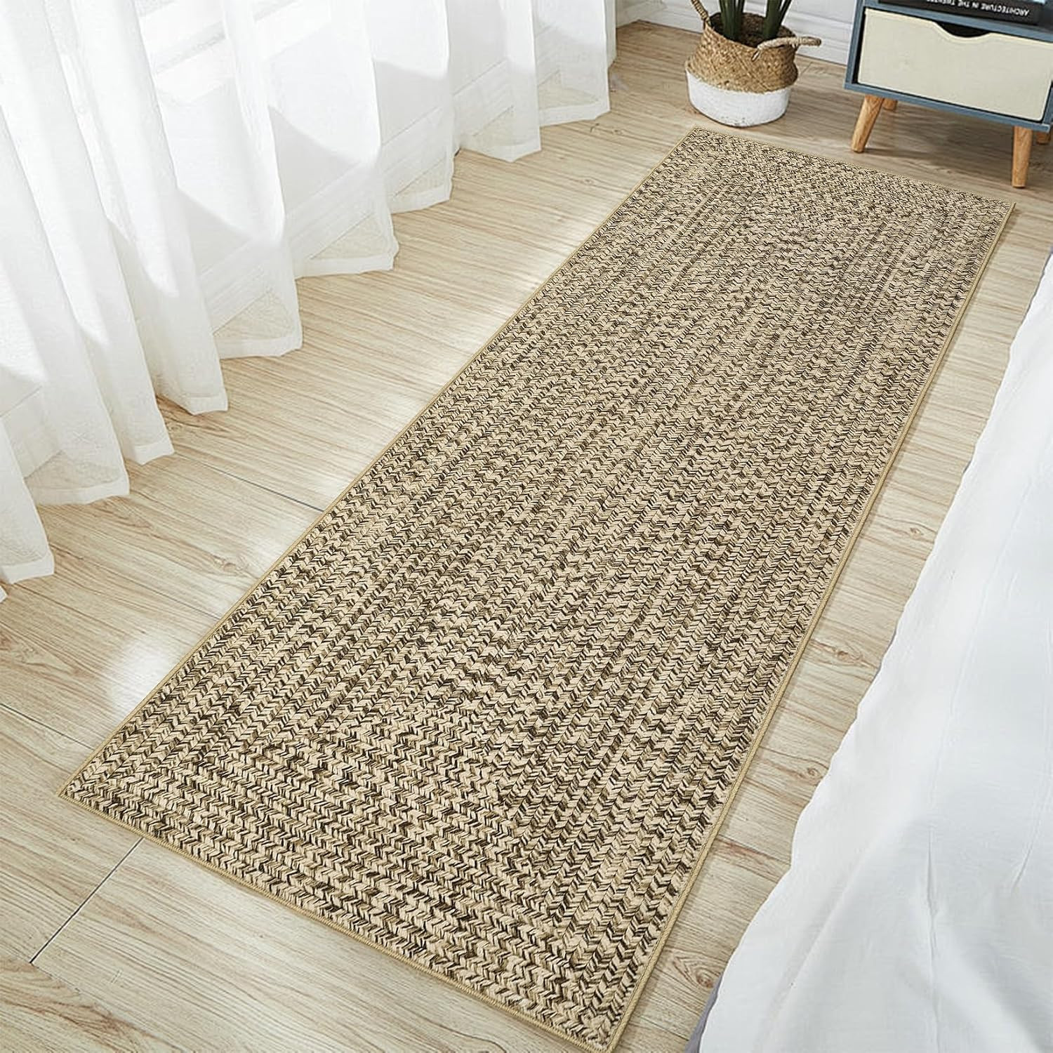 Runner Rug 2 x 6 ft Washable Modern Abstract Non Slip for Bathroom Bedroom