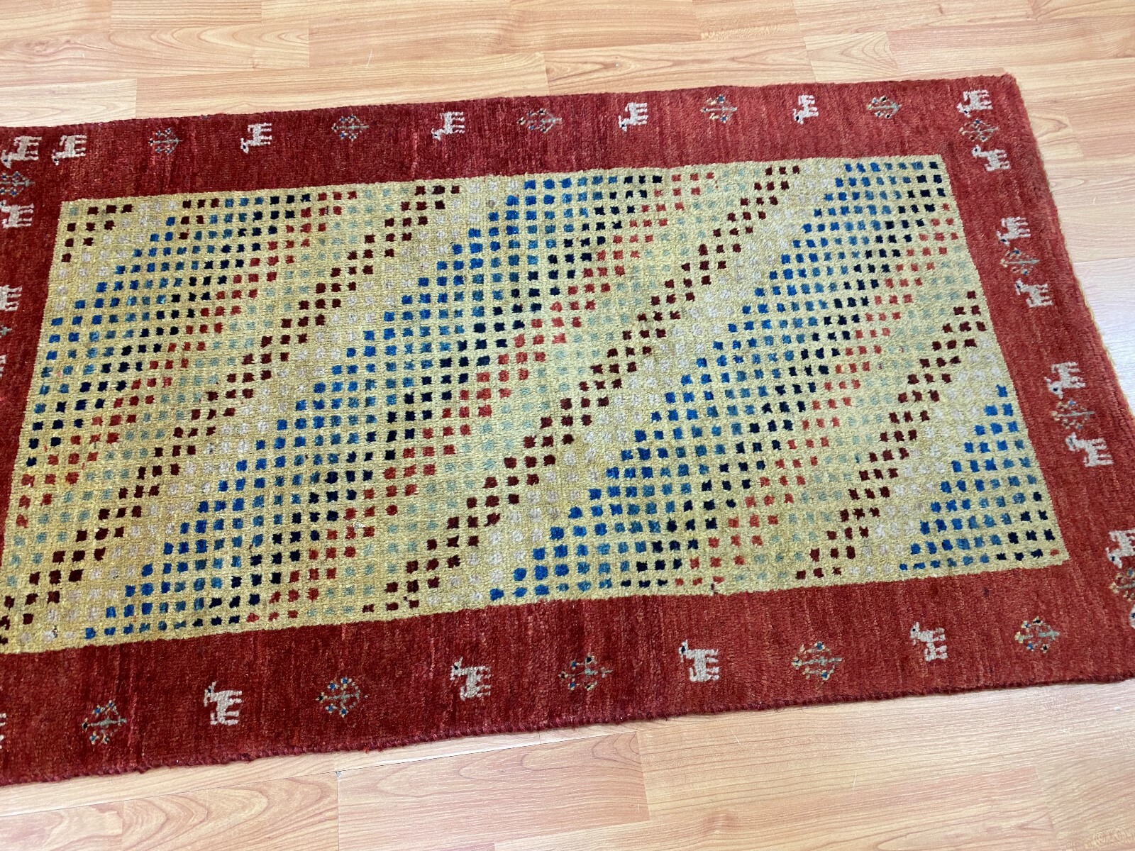 2′ x 3’6″ New Fine Indian Tribal Oriental Rug – Hand Made – 100% Wool