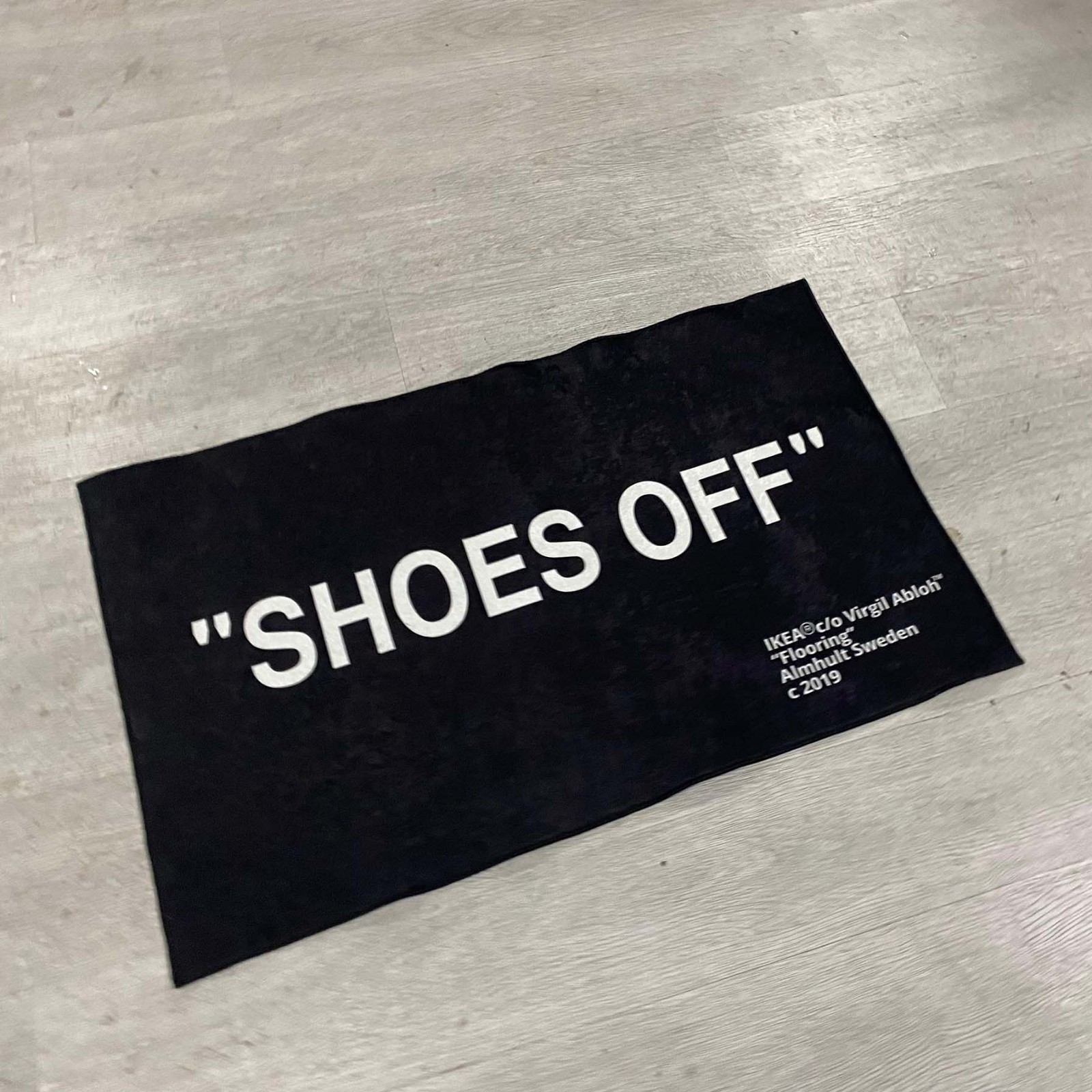 Shoes Off, Shoes Off Rug, Shoes Off Decor Rug, Black and White Rug, Shoes Mat